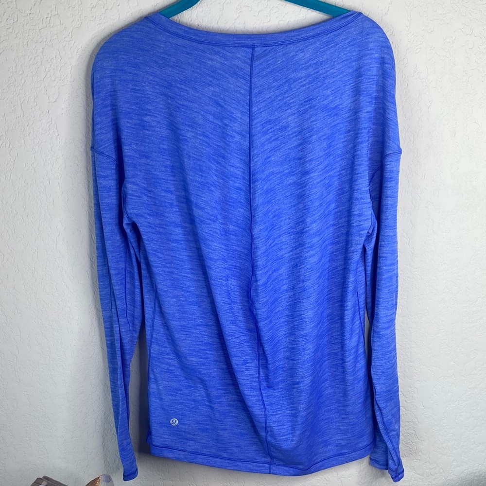 lululemon athletica Heathered Royal Blue Long Sleeve Top